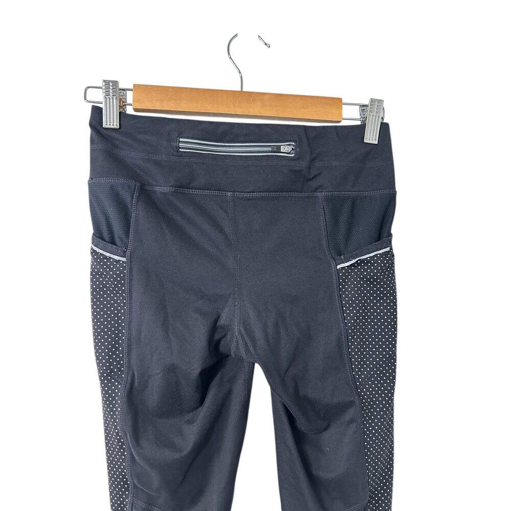 Athleta Dot Be Free Black Tight Leggings XS High Rise Stretch Workout Pants - Picture 5 of 7